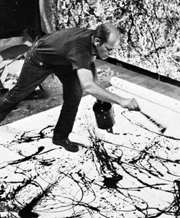 Jackson Pollock at work