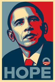 Shepard Fairey Barack Obama HOPE poster